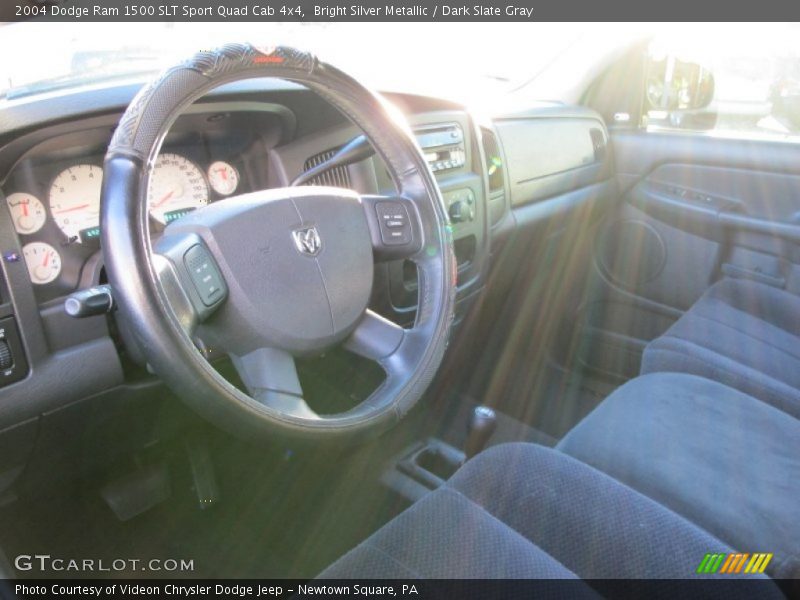 Bright Silver Metallic / Dark Slate Gray 2004 Dodge Ram 1500 SLT Sport Quad Cab 4x4