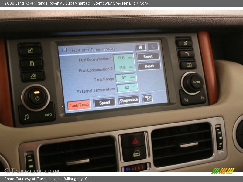 Stornoway Grey Metallic / Ivory 2008 Land Rover Range Rover V8 Supercharged
