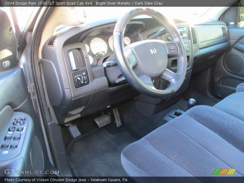 Bright Silver Metallic / Dark Slate Gray 2004 Dodge Ram 1500 SLT Sport Quad Cab 4x4