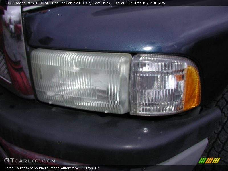Patriot Blue Metallic / Mist Gray 2002 Dodge Ram 3500 SLT Regular Cab 4x4 Dually Plow Truck