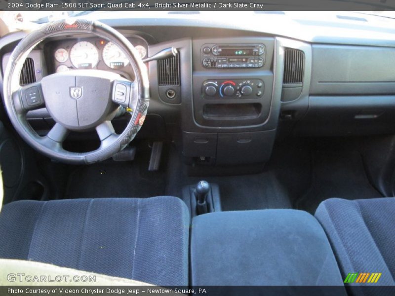 Bright Silver Metallic / Dark Slate Gray 2004 Dodge Ram 1500 SLT Sport Quad Cab 4x4