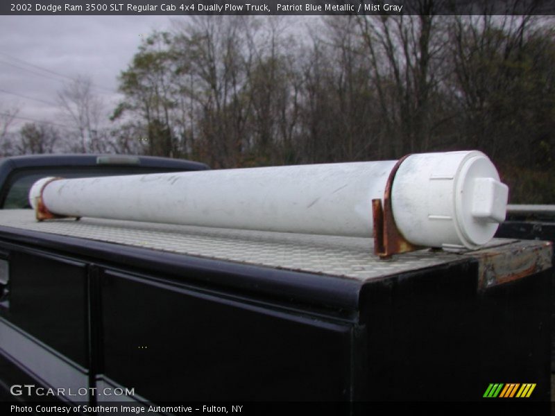 Patriot Blue Metallic / Mist Gray 2002 Dodge Ram 3500 SLT Regular Cab 4x4 Dually Plow Truck