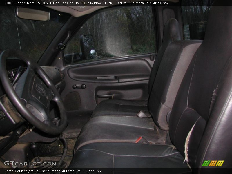 Patriot Blue Metallic / Mist Gray 2002 Dodge Ram 3500 SLT Regular Cab 4x4 Dually Plow Truck