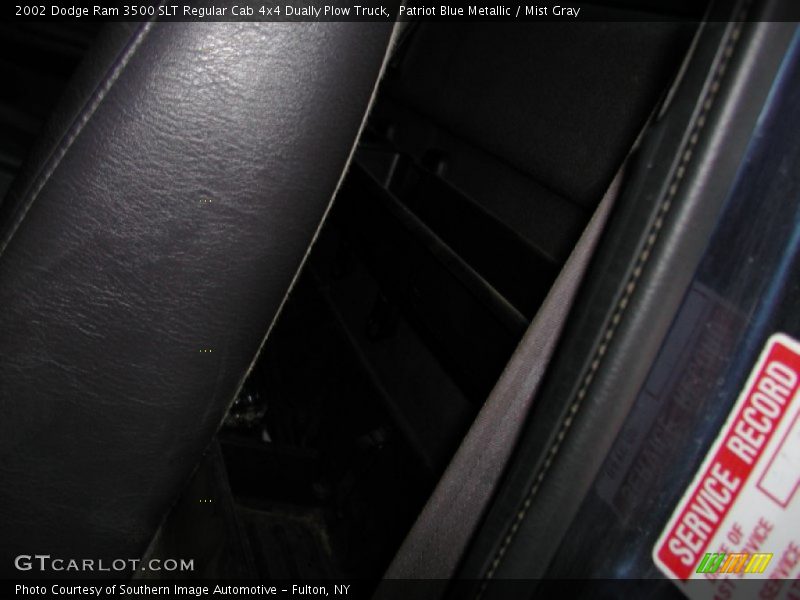 Patriot Blue Metallic / Mist Gray 2002 Dodge Ram 3500 SLT Regular Cab 4x4 Dually Plow Truck