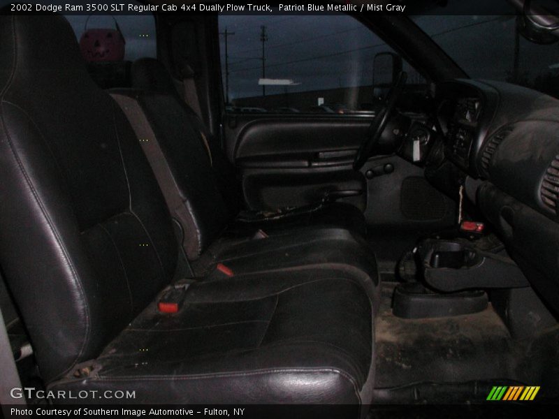Patriot Blue Metallic / Mist Gray 2002 Dodge Ram 3500 SLT Regular Cab 4x4 Dually Plow Truck