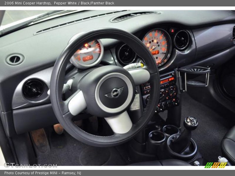 Pepper White / Black/Panther Black 2006 Mini Cooper Hardtop