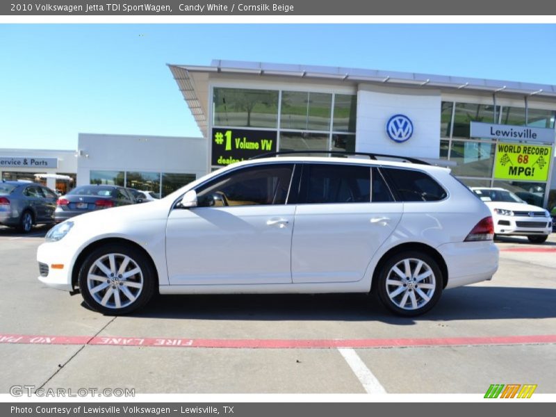 Candy White / Cornsilk Beige 2010 Volkswagen Jetta TDI SportWagen