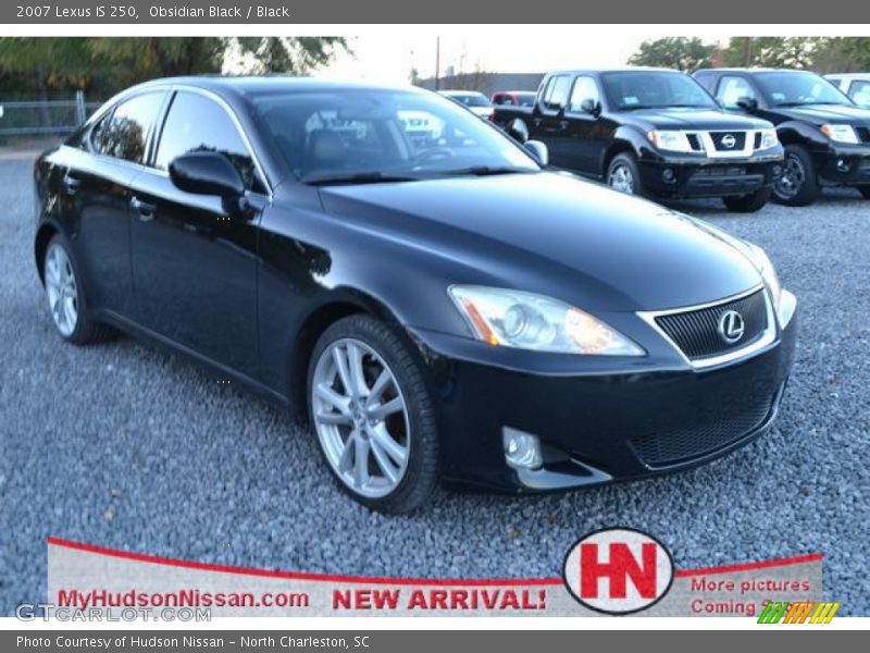 Obsidian Black / Black 2007 Lexus IS 250
