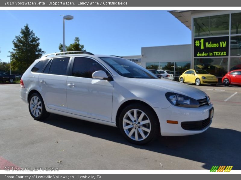 Candy White / Cornsilk Beige 2010 Volkswagen Jetta TDI SportWagen