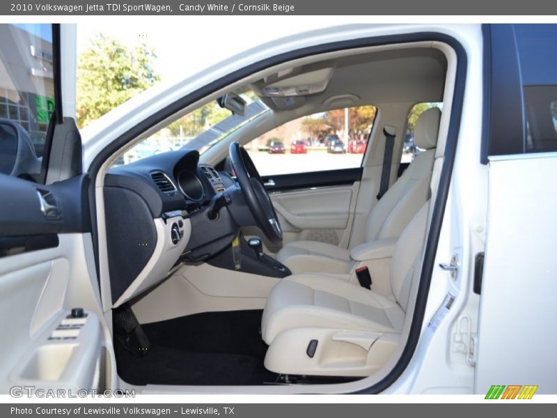 Candy White / Cornsilk Beige 2010 Volkswagen Jetta TDI SportWagen