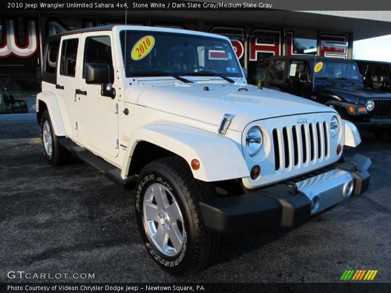 Stone White / Dark Slate Gray/Medium Slate Gray 2010 Jeep Wrangler Unlimited Sahara 4x4