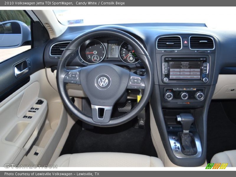 Candy White / Cornsilk Beige 2010 Volkswagen Jetta TDI SportWagen
