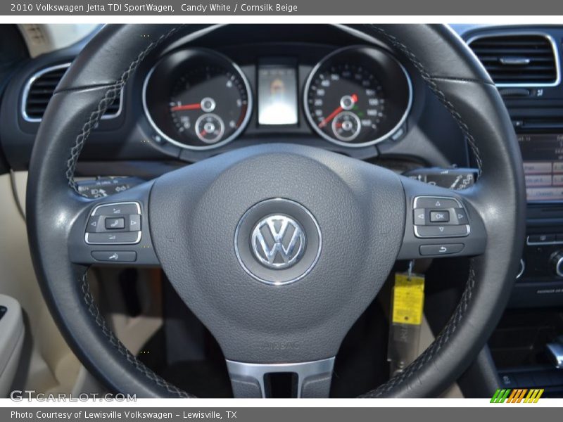 Candy White / Cornsilk Beige 2010 Volkswagen Jetta TDI SportWagen