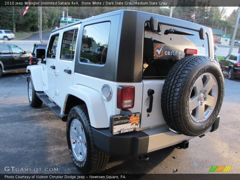 Stone White / Dark Slate Gray/Medium Slate Gray 2010 Jeep Wrangler Unlimited Sahara 4x4