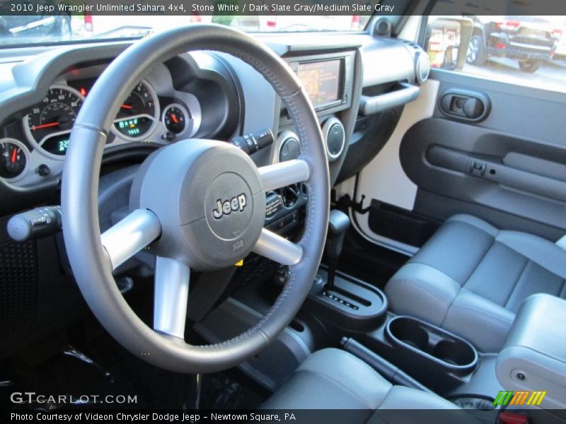 Stone White / Dark Slate Gray/Medium Slate Gray 2010 Jeep Wrangler Unlimited Sahara 4x4
