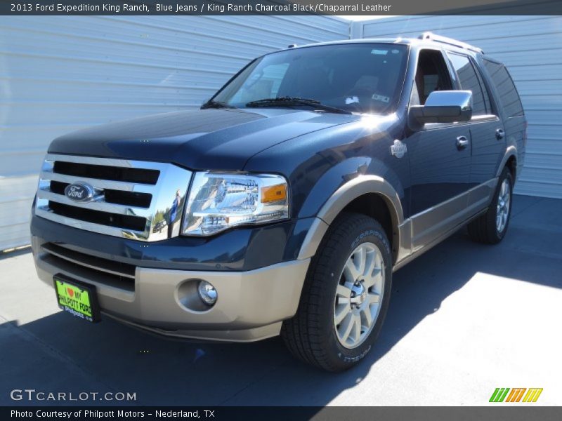 Blue Jeans / King Ranch Charcoal Black/Chaparral Leather 2013 Ford Expedition King Ranch