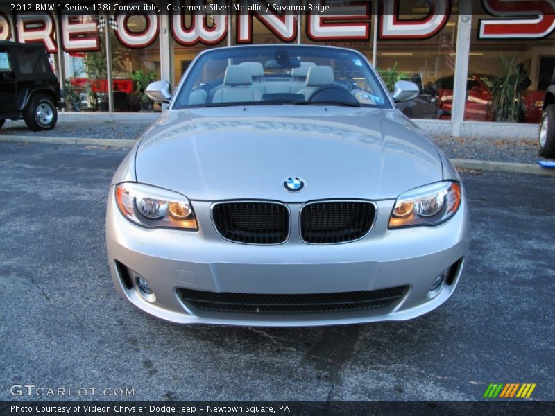 Cashmere Silver Metallic / Savanna Beige 2012 BMW 1 Series 128i Convertible