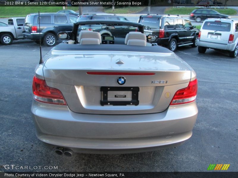 Cashmere Silver Metallic / Savanna Beige 2012 BMW 1 Series 128i Convertible