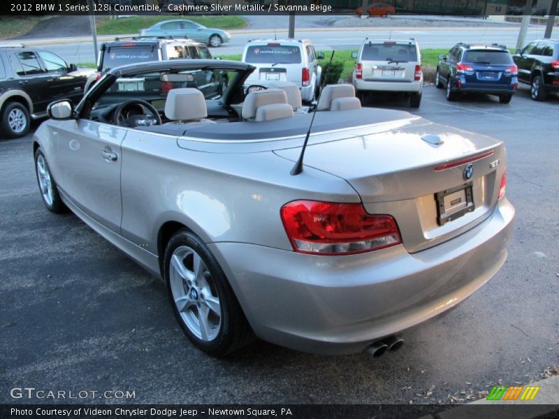 Cashmere Silver Metallic / Savanna Beige 2012 BMW 1 Series 128i Convertible