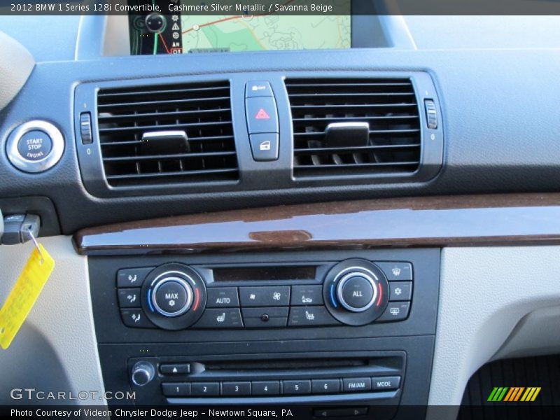 Cashmere Silver Metallic / Savanna Beige 2012 BMW 1 Series 128i Convertible