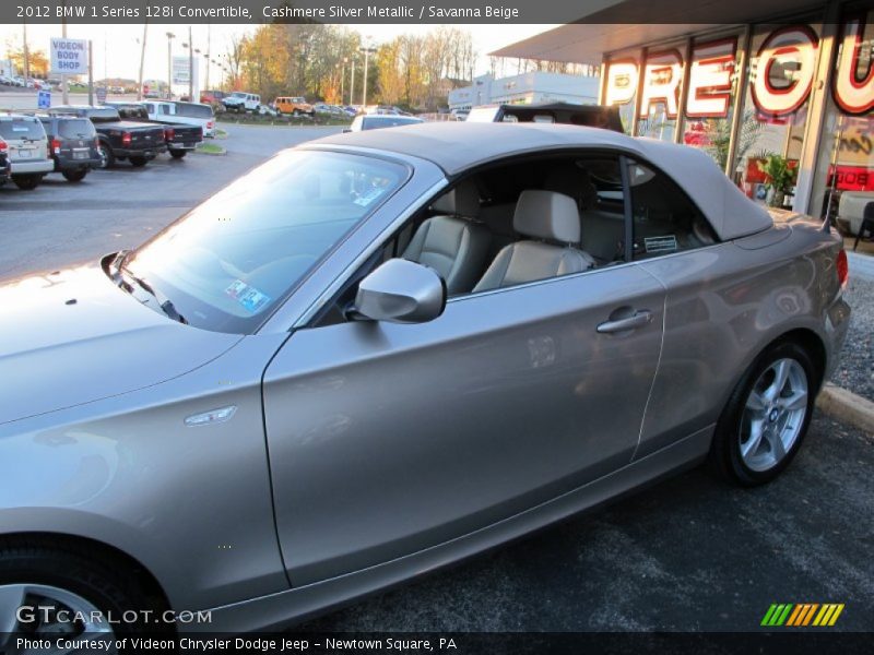 Cashmere Silver Metallic / Savanna Beige 2012 BMW 1 Series 128i Convertible