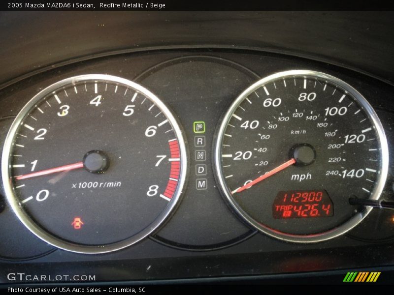 Redfire Metallic / Beige 2005 Mazda MAZDA6 i Sedan