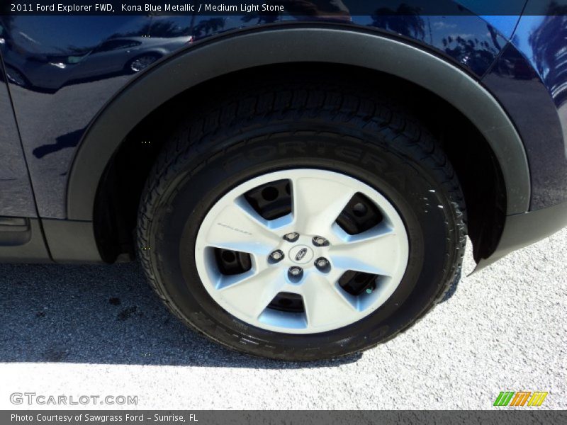 Kona Blue Metallic / Medium Light Stone 2011 Ford Explorer FWD