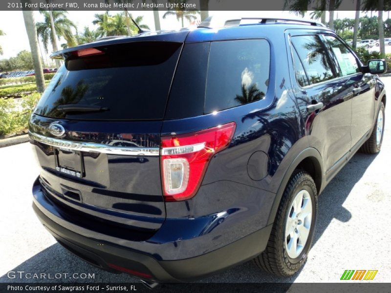 Kona Blue Metallic / Medium Light Stone 2011 Ford Explorer FWD
