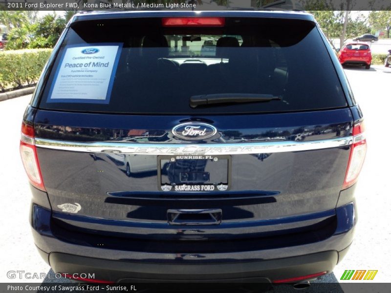 Kona Blue Metallic / Medium Light Stone 2011 Ford Explorer FWD