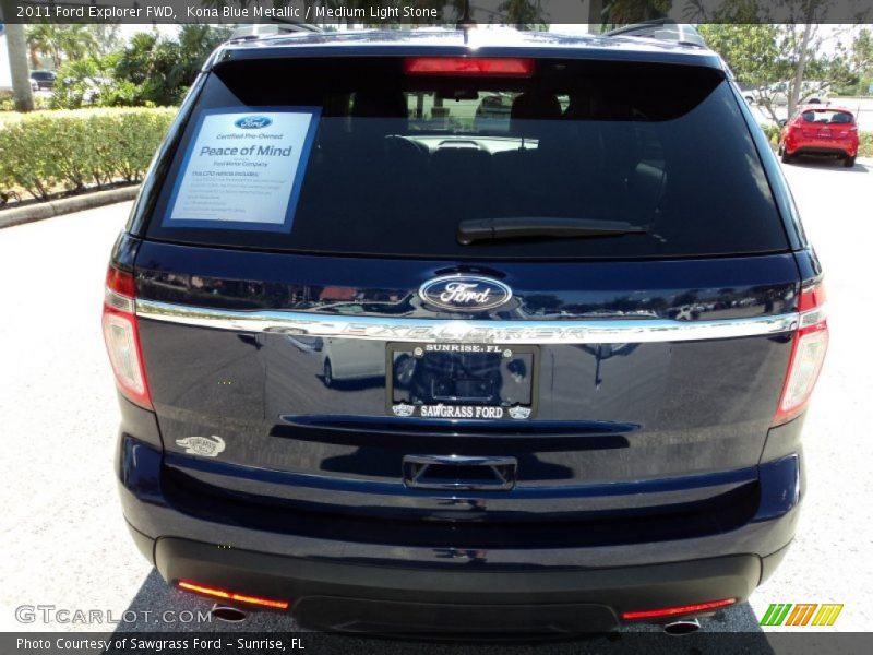 Kona Blue Metallic / Medium Light Stone 2011 Ford Explorer FWD