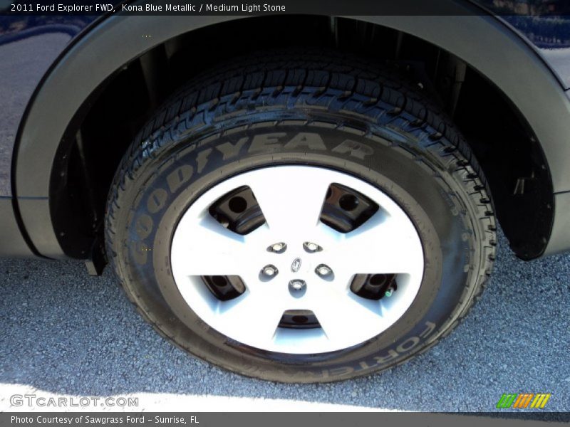 Kona Blue Metallic / Medium Light Stone 2011 Ford Explorer FWD