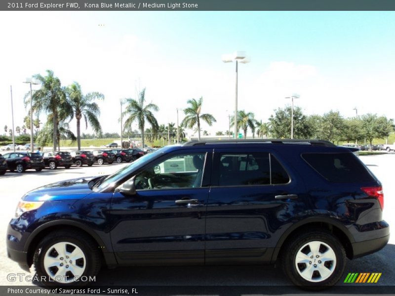 Kona Blue Metallic / Medium Light Stone 2011 Ford Explorer FWD