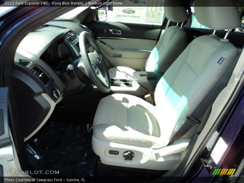 Kona Blue Metallic / Medium Light Stone 2011 Ford Explorer FWD