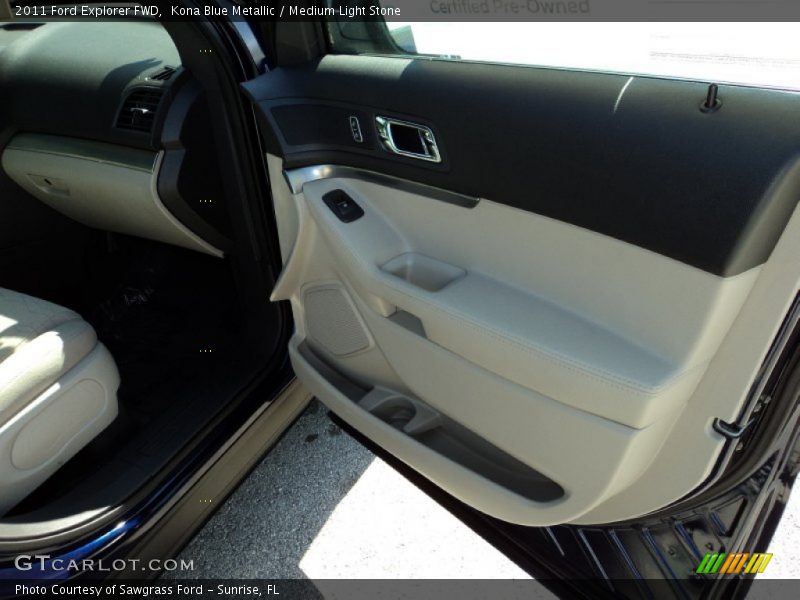Kona Blue Metallic / Medium Light Stone 2011 Ford Explorer FWD