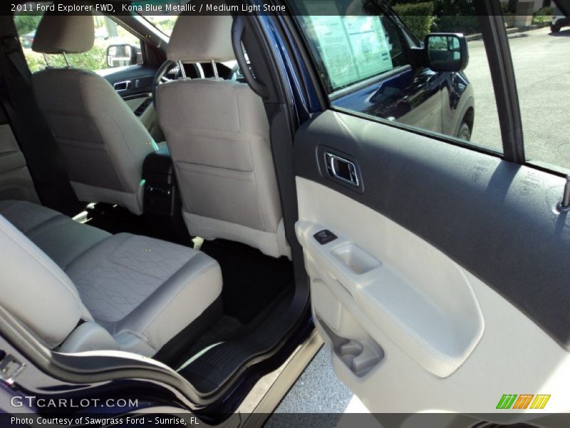 Kona Blue Metallic / Medium Light Stone 2011 Ford Explorer FWD