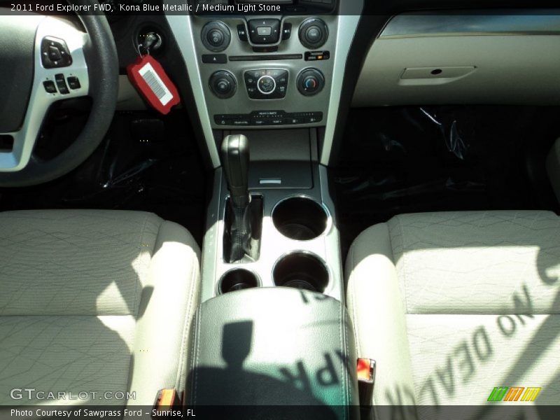 Kona Blue Metallic / Medium Light Stone 2011 Ford Explorer FWD