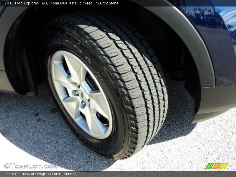 Kona Blue Metallic / Medium Light Stone 2011 Ford Explorer FWD