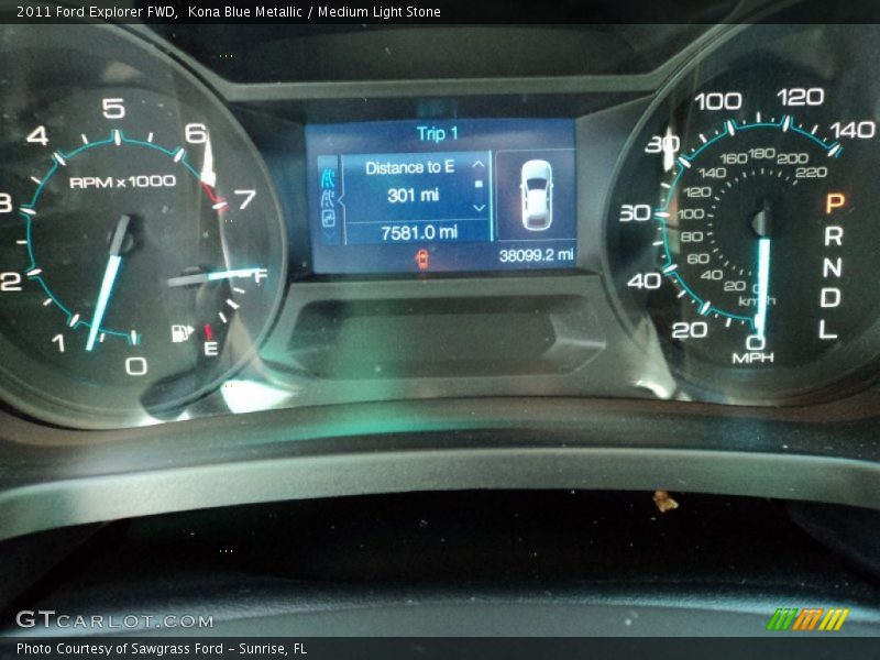 Kona Blue Metallic / Medium Light Stone 2011 Ford Explorer FWD