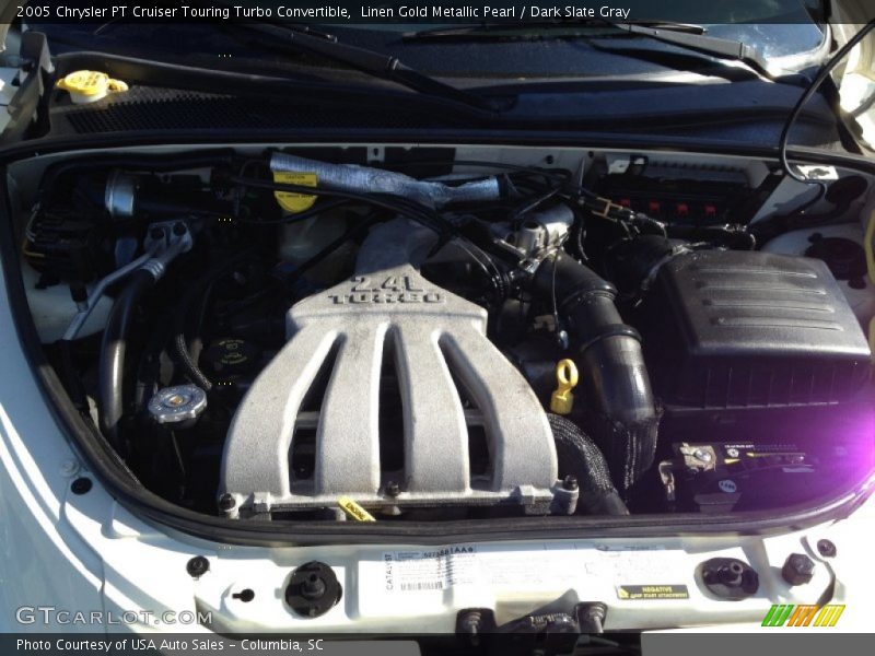 Linen Gold Metallic Pearl / Dark Slate Gray 2005 Chrysler PT Cruiser Touring Turbo Convertible