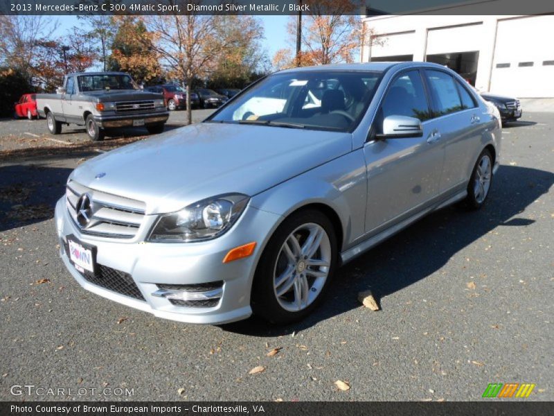 Diamond Silver Metallic / Black 2013 Mercedes-Benz C 300 4Matic Sport