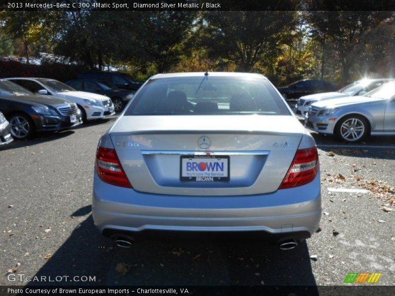 Diamond Silver Metallic / Black 2013 Mercedes-Benz C 300 4Matic Sport