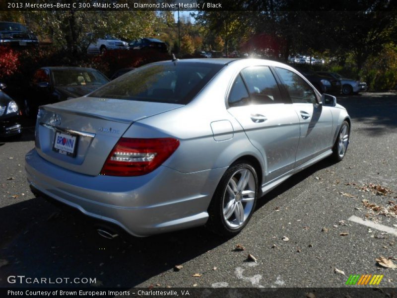 Diamond Silver Metallic / Black 2013 Mercedes-Benz C 300 4Matic Sport