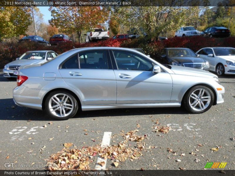 Diamond Silver Metallic / Black 2013 Mercedes-Benz C 300 4Matic Sport