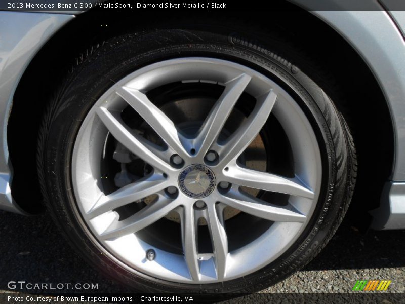 Diamond Silver Metallic / Black 2013 Mercedes-Benz C 300 4Matic Sport