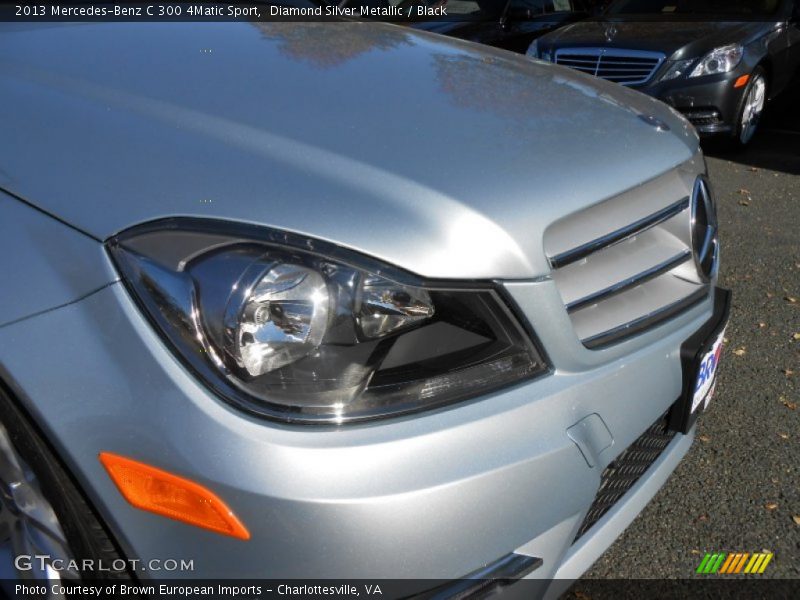 Diamond Silver Metallic / Black 2013 Mercedes-Benz C 300 4Matic Sport