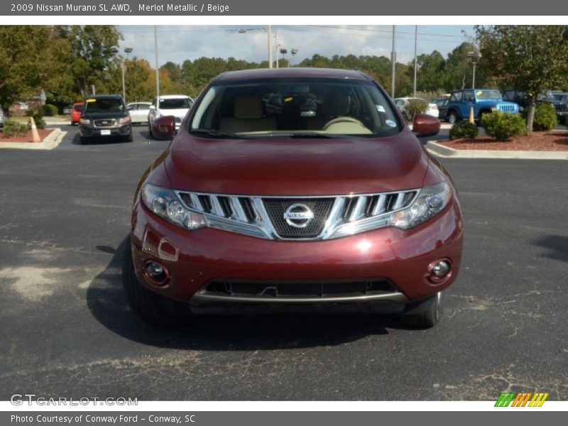 Merlot Metallic / Beige 2009 Nissan Murano SL AWD