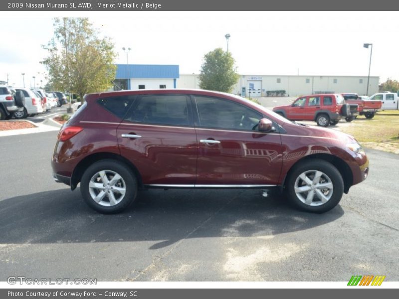 Merlot Metallic / Beige 2009 Nissan Murano SL AWD