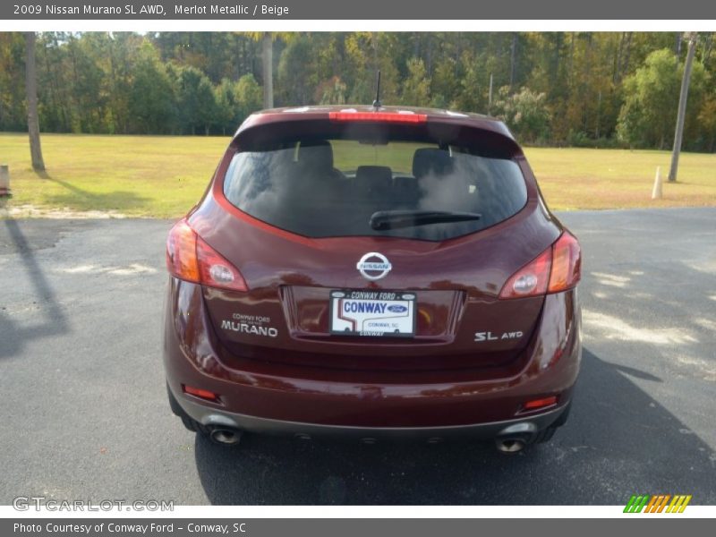 Merlot Metallic / Beige 2009 Nissan Murano SL AWD