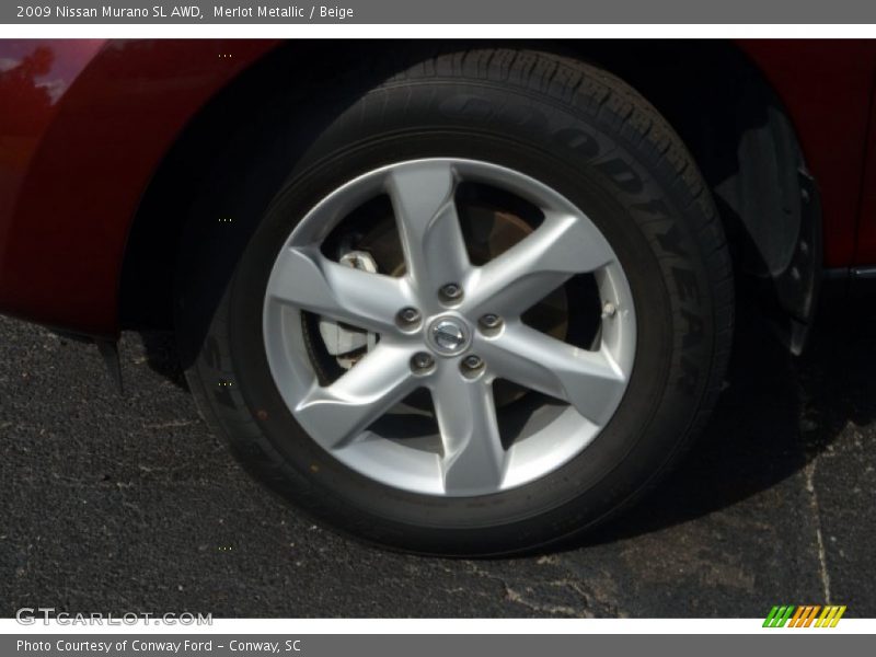 Merlot Metallic / Beige 2009 Nissan Murano SL AWD