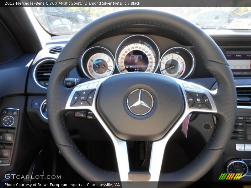 Diamond Silver Metallic / Black 2013 Mercedes-Benz C 300 4Matic Sport